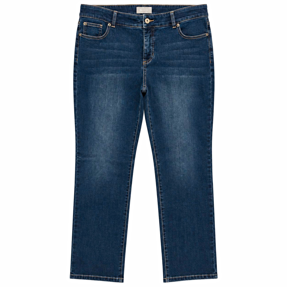 Chico's So Slimming Jeans Women 12S Blue Dark Wash Straight Mid Rise Stretch NWT